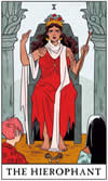 Carte de tarot - Le Hiérophante