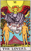 Carte Tarot - Les Amoureux