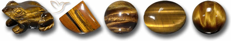 Pierres précieuses d'oeil de tigre
