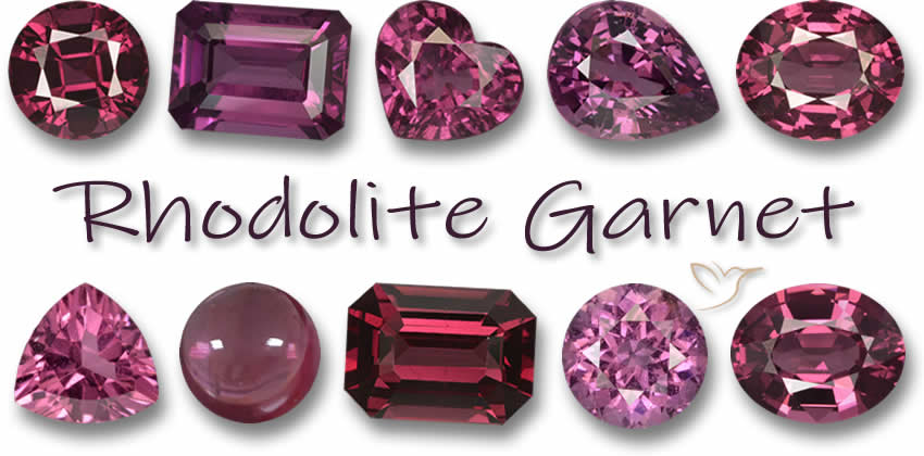 Grenat rhodolite rouge violacé