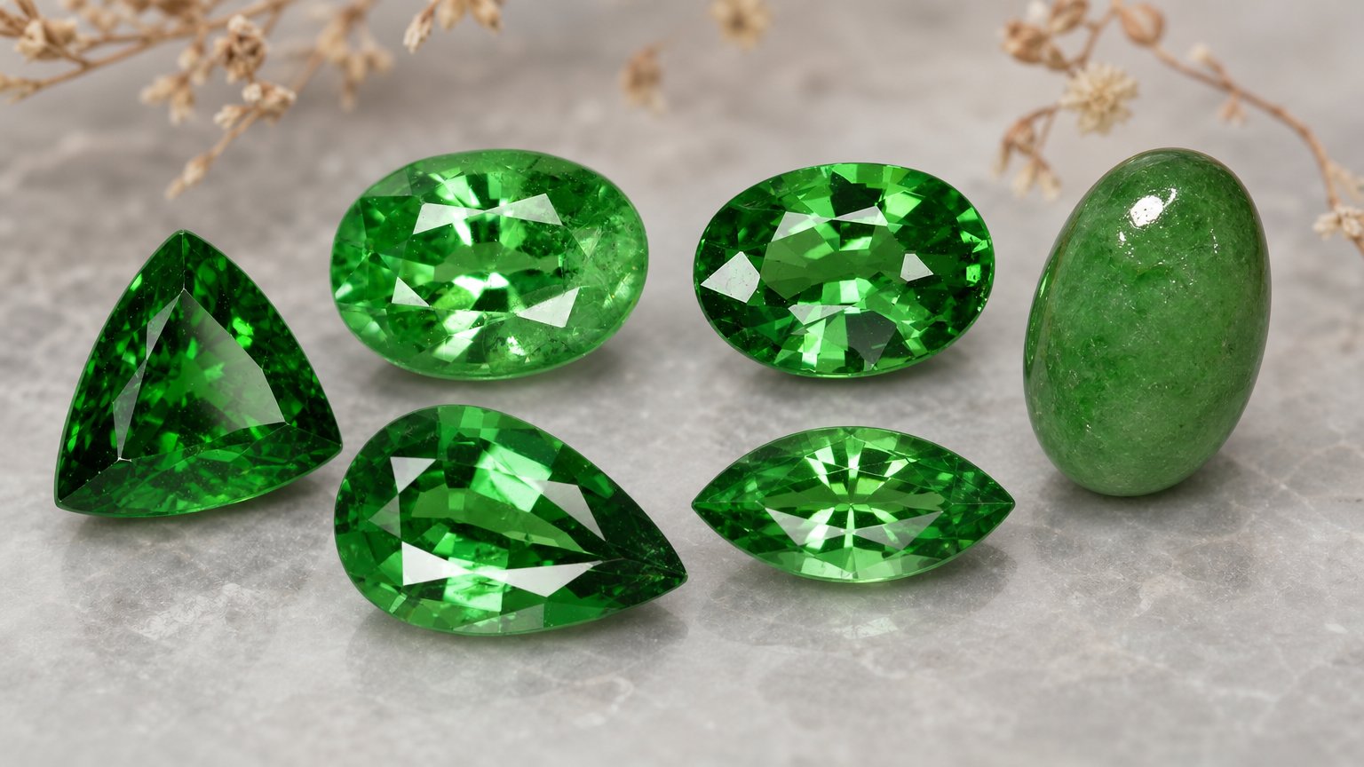 Grenat tsavorite naturel - guide d'achat