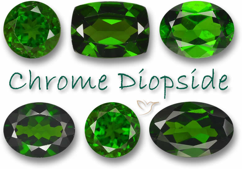 Acheter des pierres précieuses de diopside de chrome