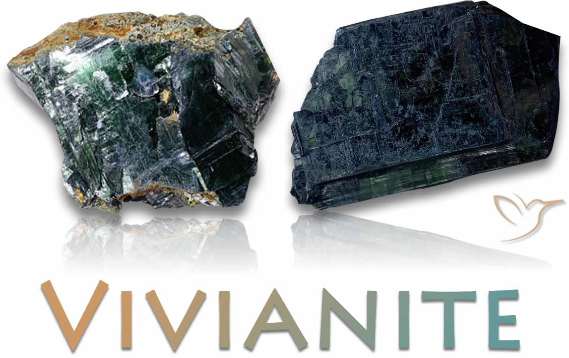 Pierres brutes Vivianite