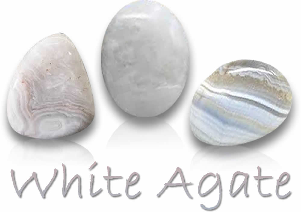 Pierres précieuses d'agate blanche naturelle