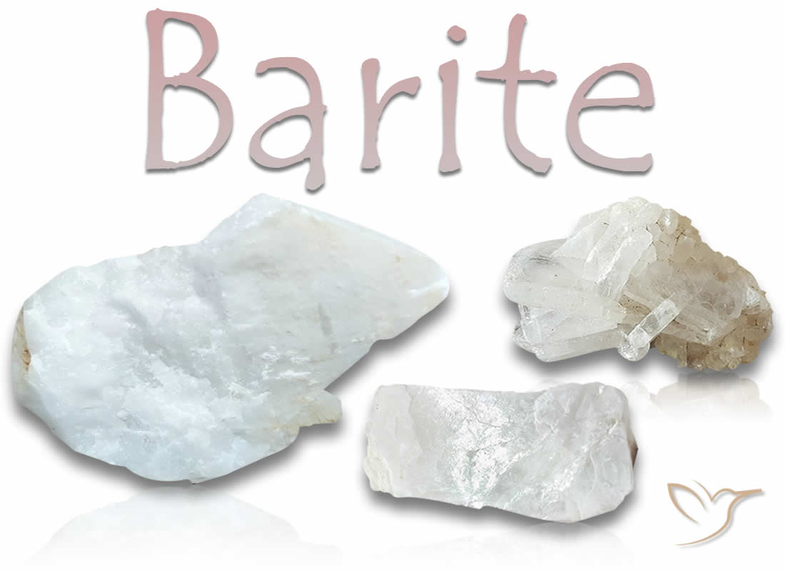 Pierres précieuses brutes de barytine blanche