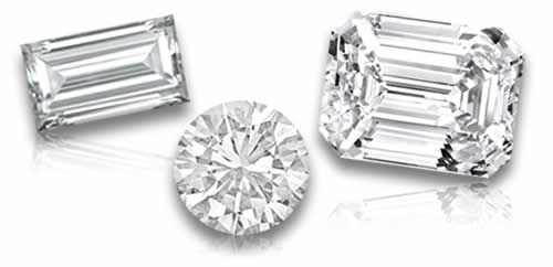 Pierres précieuses naturelles de diamant blanc