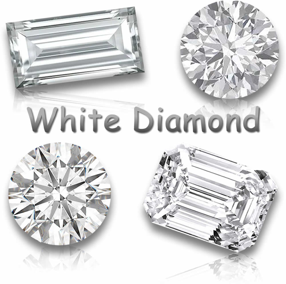 Pierres précieuses naturelles de diamant blanc