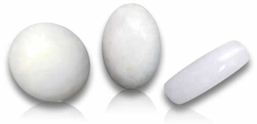 Pierres précieuses de jade blanc naturel