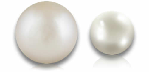 Pierres précieuses naturelles de perles blanches