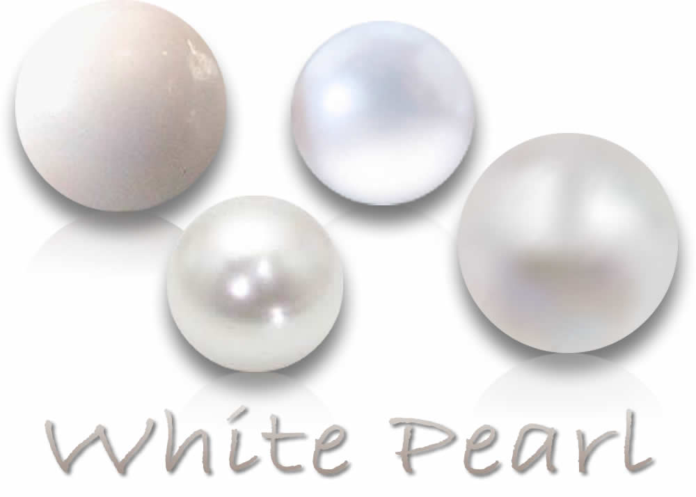 Pierres précieuses naturelles de perles blanches
