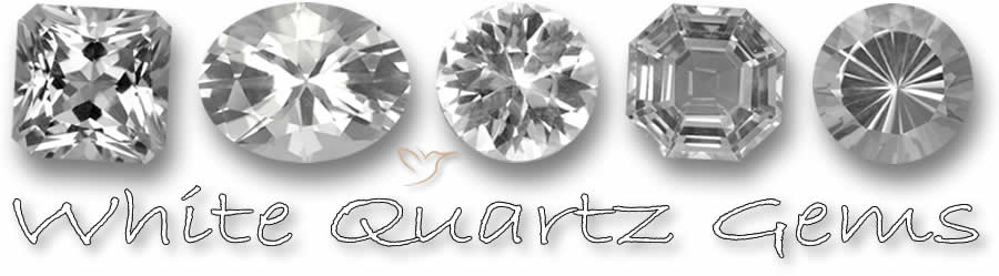 Pierres précieuses de quartz blanc naturel
