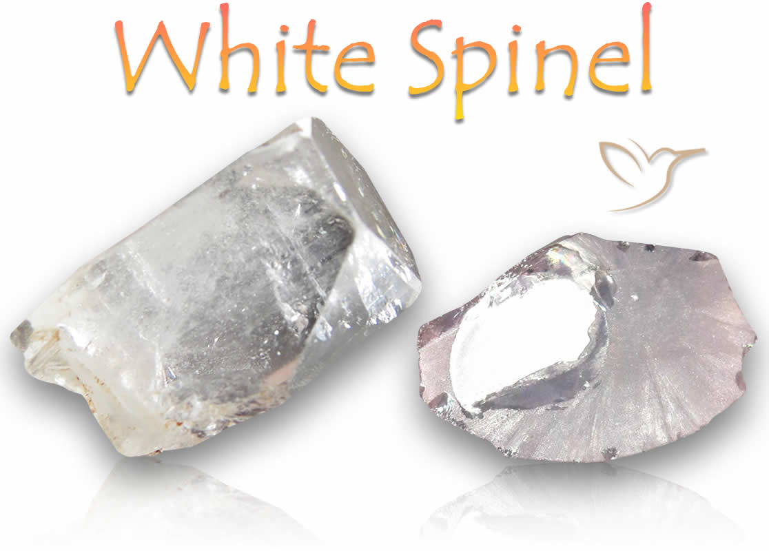 Pierres précieuses naturelles de spinelle blanche brute
