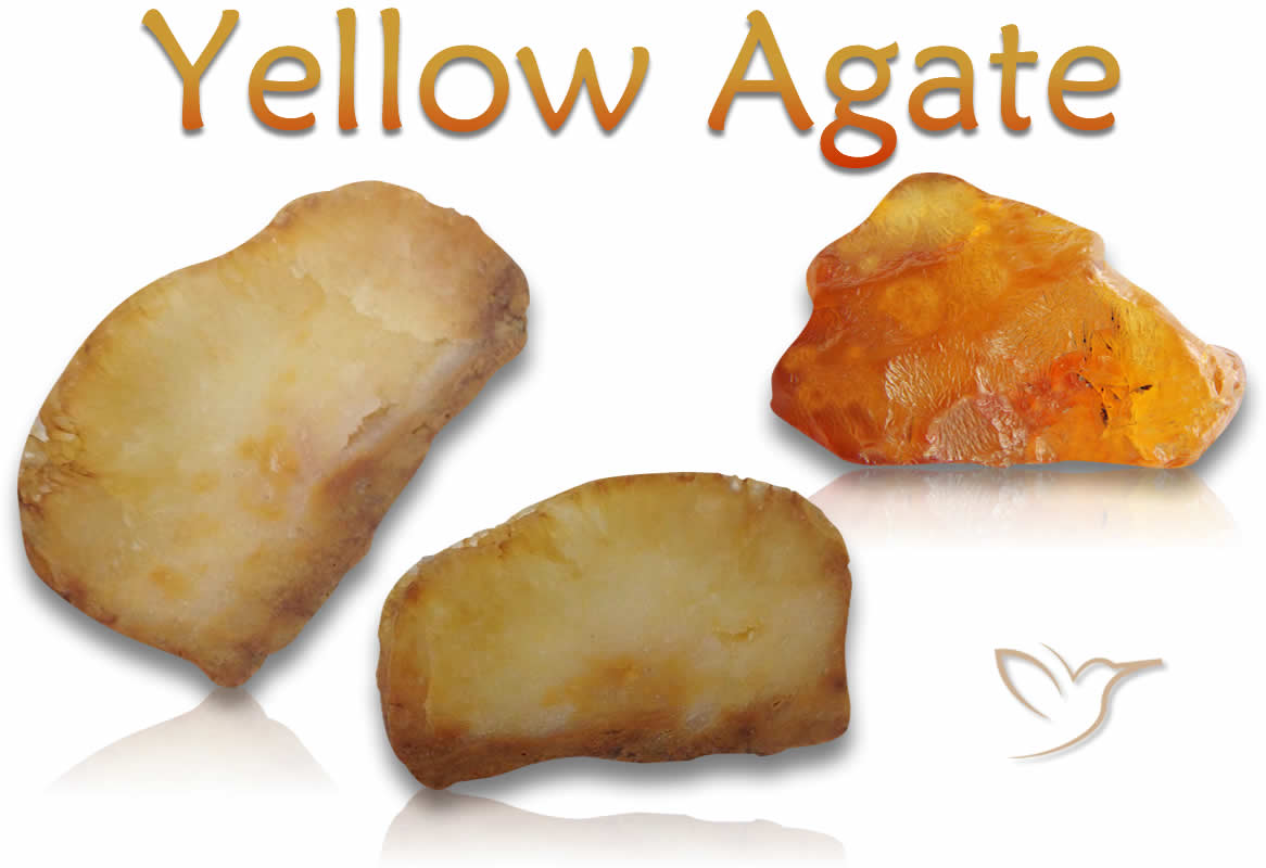 Pierres d'agate jaune brutes