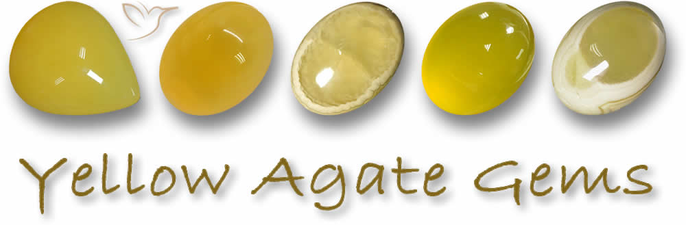Pierres précieuses d'agate jaune