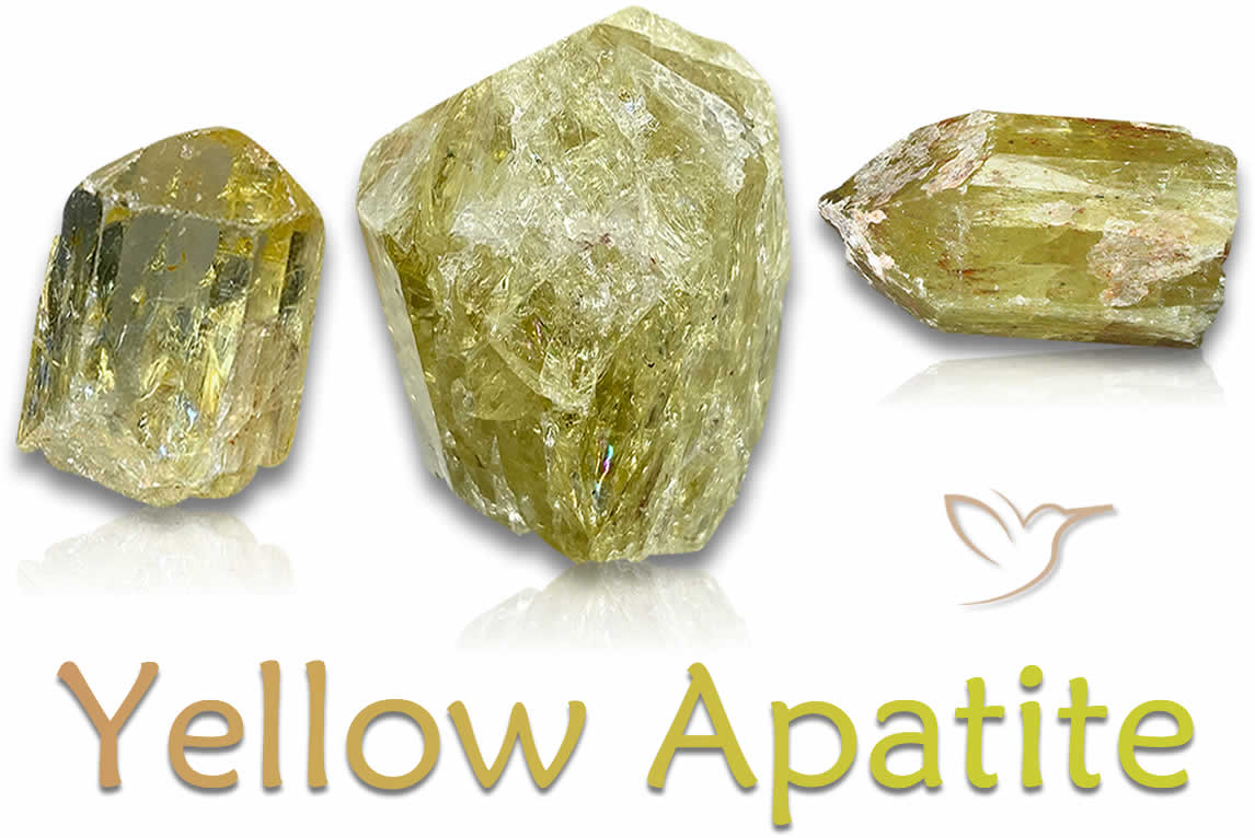 Pierres d'apatite jaune brutes
