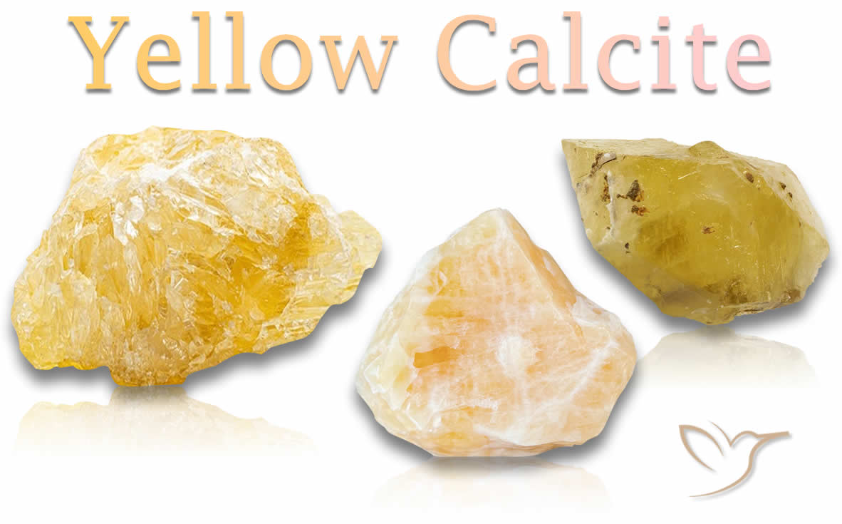 Pierres de calcite jaune brutes