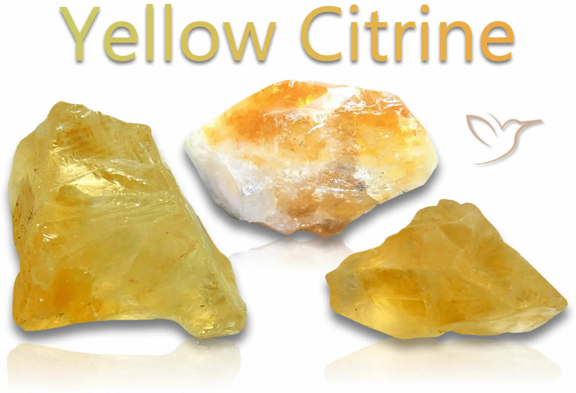 Pierres de citrine jaune brutes