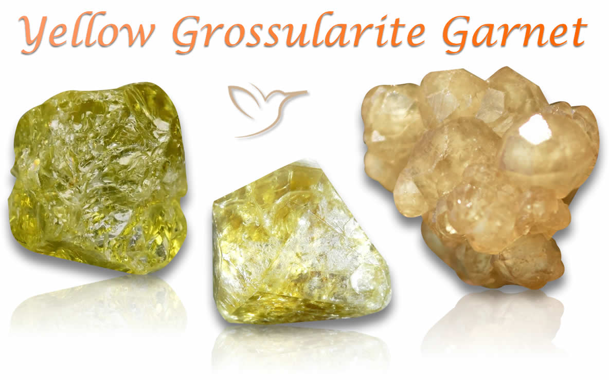 Pierres brutes de grenat grossularite