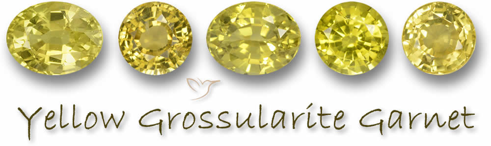 Acheter des pierres précieuses de grenat grossularite jaune