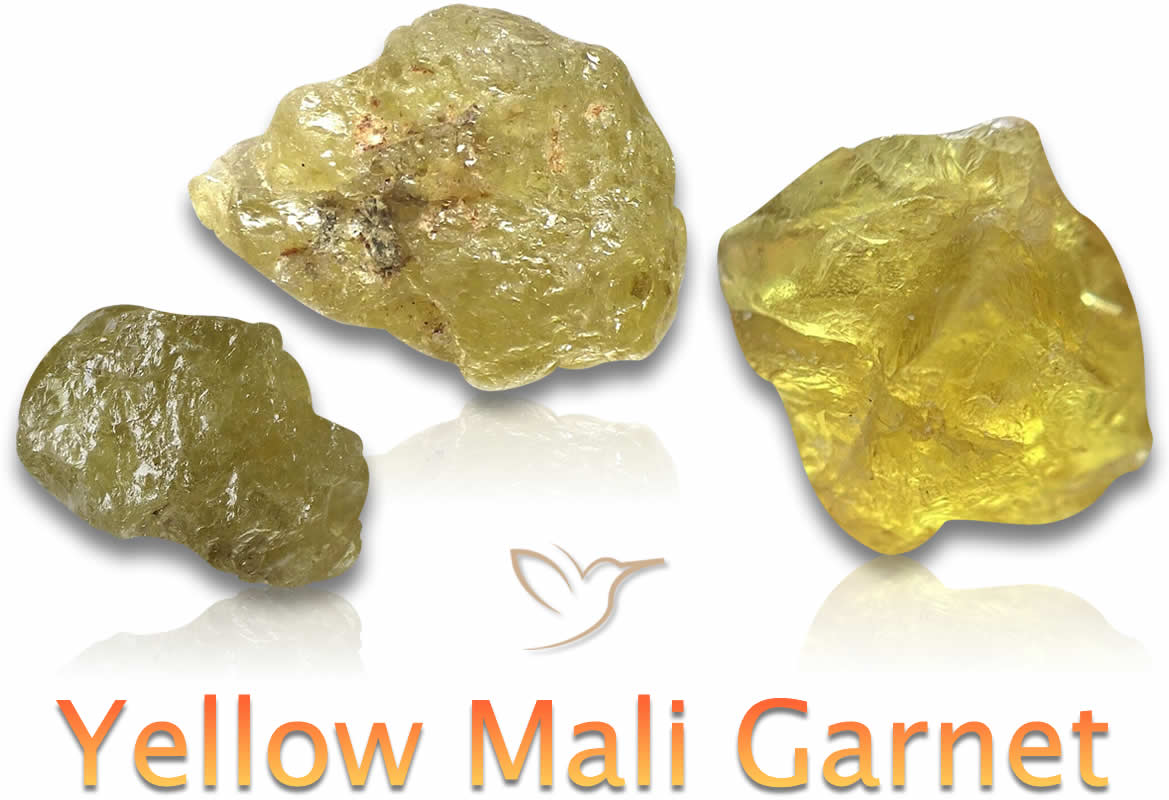 Pierres brutes de grenat du Mali