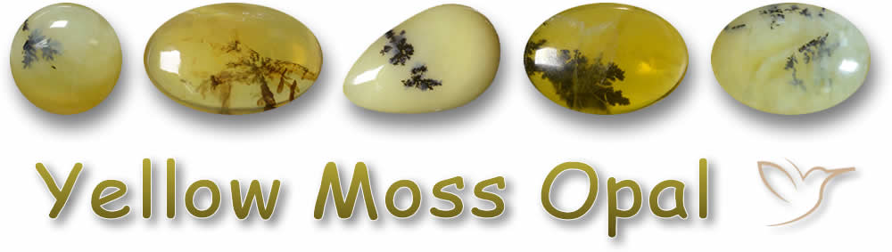 Acheter des pierres précieuses d'opale de mousse jaune