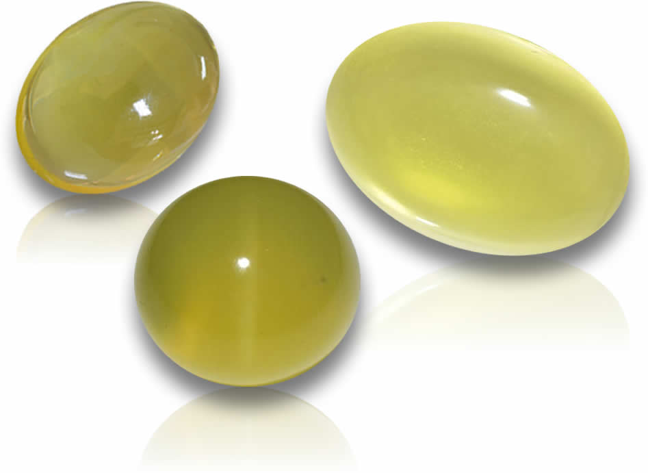 Cabochons de quartz jaune