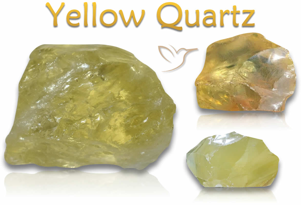 Pierres brutes de quartz citronné