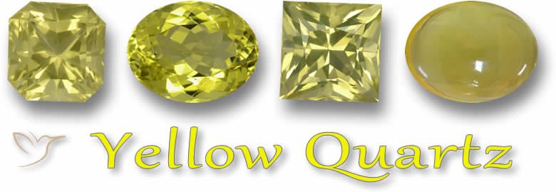 Pierres précieuses en quartz jaune