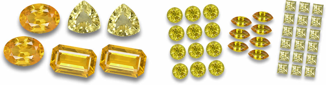 Saphir jaune pour bijoux