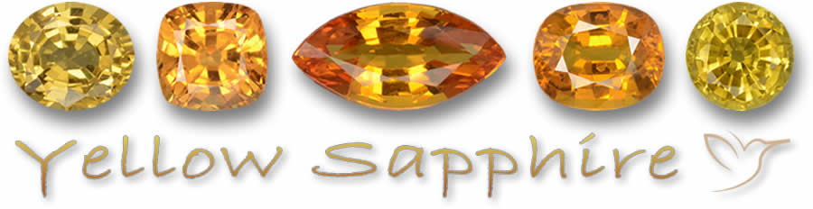 Pierres précieuses saphir jaune