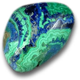 Azure-Malachite Cabochon