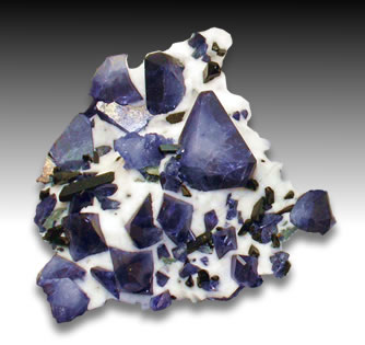 Benitoite Natrolite Matrice