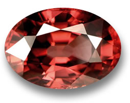 Zircon rouge orange de Tanzanie