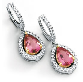 Boucles d'oreilles en tourmaline