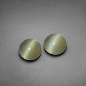 Achetez naturel ct vert actinolite cat's eye gems, coupe roude, en provenance tanzanie chez gemselect. en stock, livraison internationale!