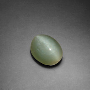 Actinolite œil de chat Vert naturelle Coupe ovale, 2.76 ct, Transparent