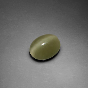 Actinolite œil de chat Vert naturelle Coupe ovale, 1.97 ct, Transparent
