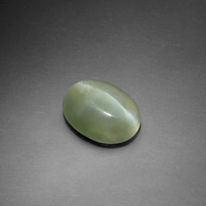 Actinolite œil de chat Vert naturelle Coupe ovale, 1.72 ct, Transparent