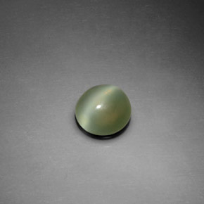 Actinolite œil de chat vert naturelle coupe roude, 1,12 ct, transparent