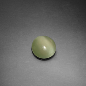 Actinolite cat's eye vert naturelle coupe roude, 1,10 ct, transparent