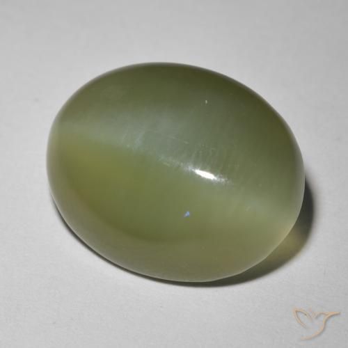8.12ct Naturel Vert foncé Actinolite œil de chat, ovale, Translucide