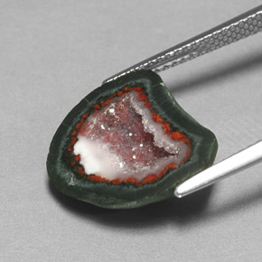 Géode d'agate multicolore naturelle forme fantaisie, 6,91 ct, opaque