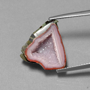 Géode d'agate multicolore naturelle forme fantaisie, 7,69 ct, opaque