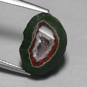 Géode d'agate multicolore naturelle forme fantaisie, 8,76 ct, opaque