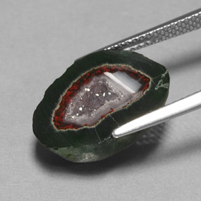 Géode d'agate multicolore naturelle forme fantaisie, 8,76 ct, opaque