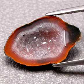 Géode d'agate multicolore naturelle forme fantaisie, 5,58 ct, opaque
