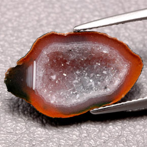 Géode d'agate multicolore naturelle forme fantaisie, 5,58 ct, opaque