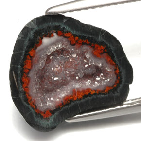 Géode d'agate multicolore naturelle forme fantaisie, 6,55 ct, opaque