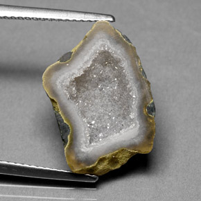 Géode d'agate multicolore naturelle forme fantaisie, 6,18 ct, opaque