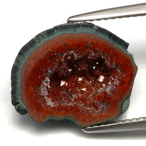 Géode d'agate multicolore naturelle forme fantaisie, 5,67 ct, opaque